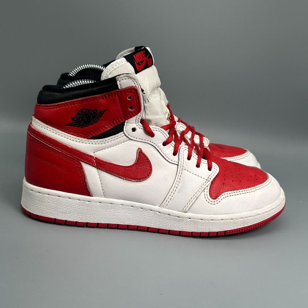 Nike Air Jordan 1 Kids 6Y Womens 7.5 White Shoes High Top Athletic Sneakers